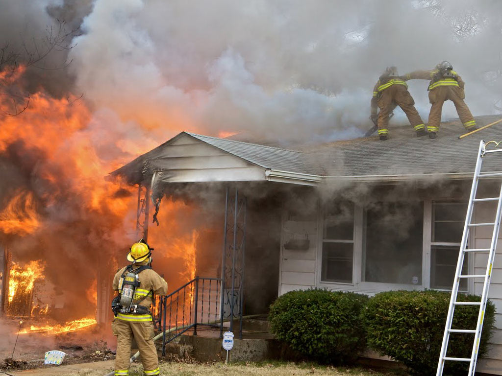 house on fire