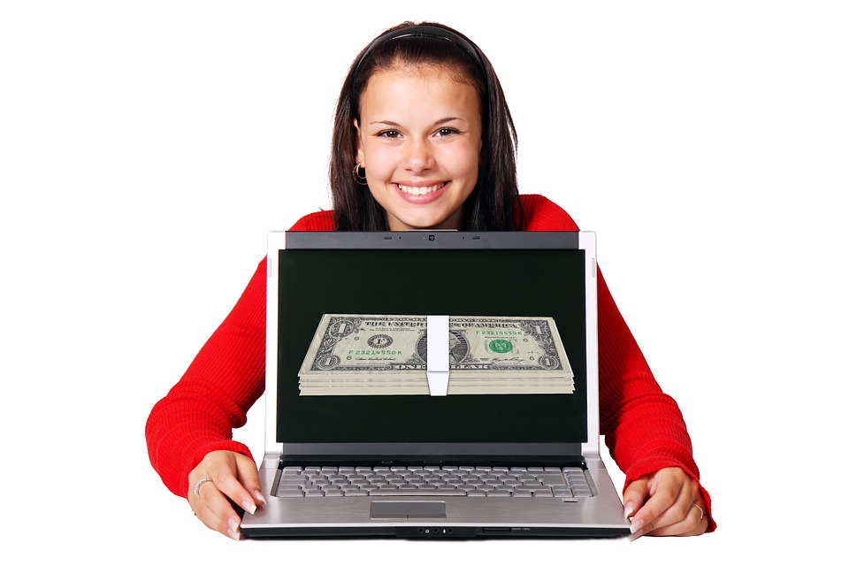 woman with laptop